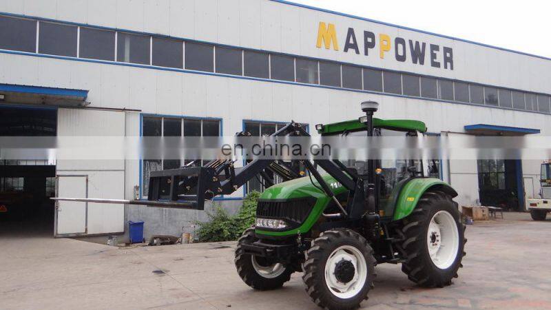 110hp AC farm tractor 1104 tractor grader blade and front load