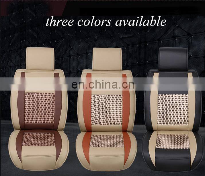 PU Leather Silk Orange Car Seat Cover for Seasons