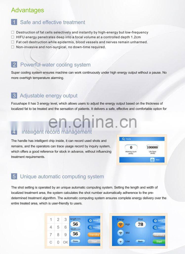 Latest Technology SMAS home HIFU for wrinkle removal system home hifu ultrasound medical treatment