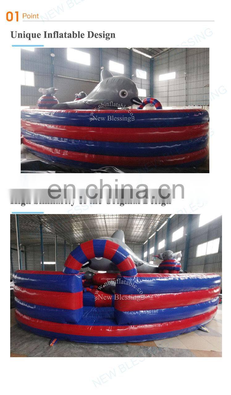 Customized supported Zoo 8x5m Art inflatable whale bouncer for sale