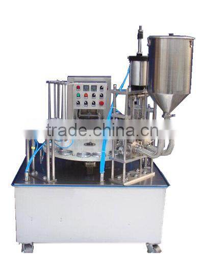 Factory price rotary cold tea/yogurt cup filling sealing machine made in China