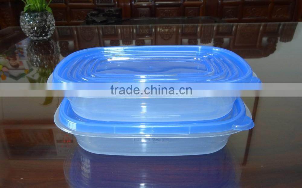 Good selling 2 pcs set plastic food storage container 1000ml