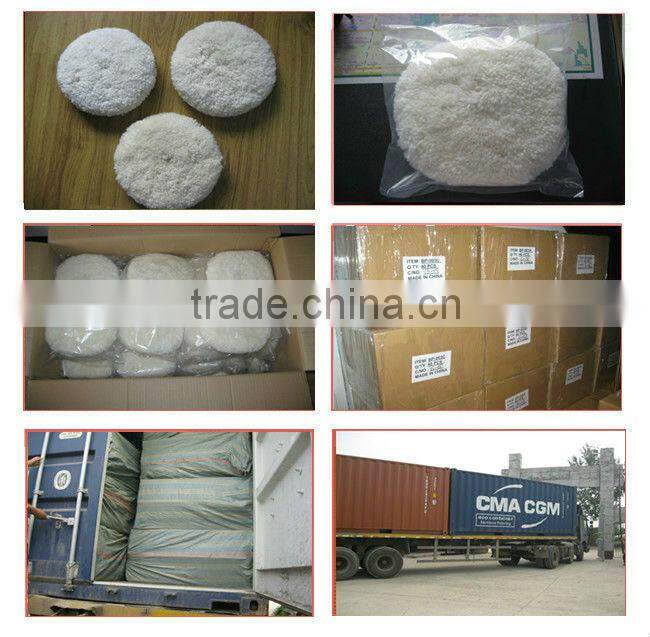 Genuine Sheepskin wool car buffing pad