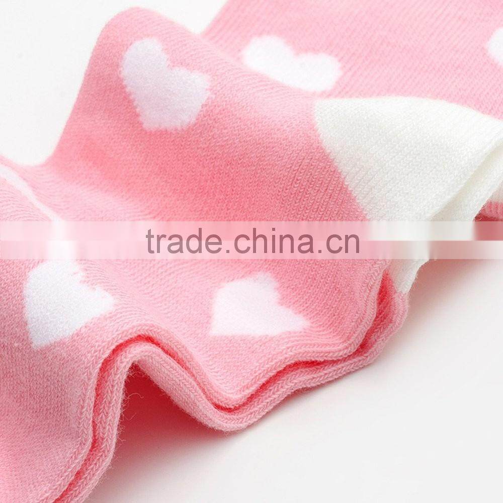 High quality 2016 Japan Korea hot pink heart pattern cotton women socks