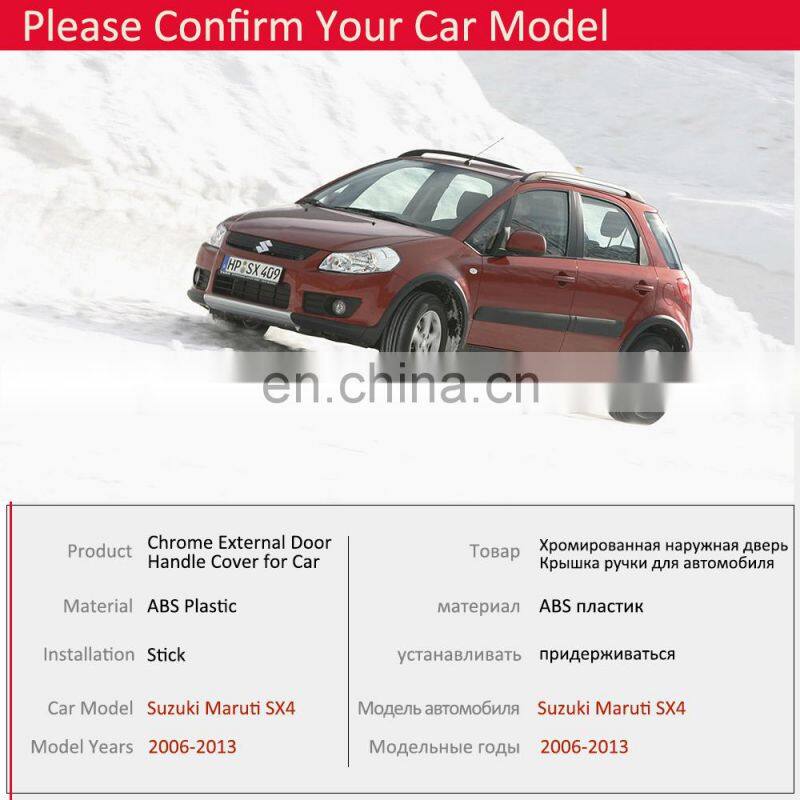 for Suzuki Maruti SX4 2006 2007 2008 2009 2010 2011 2012 2013 Chrome Door Handle Cover Exterior Trim Car Stickers Accessories