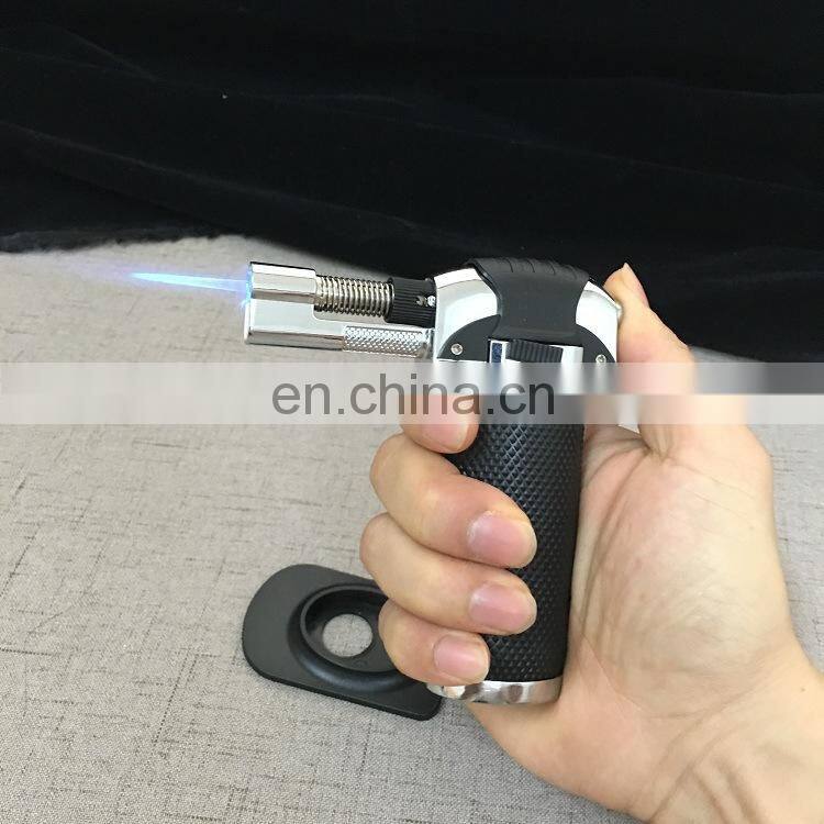 Refillable Adjustable Kitchen Flame Lighter Butane Culinary Torch with Safety Lock for Bake,BBQ(Butane Not Included)