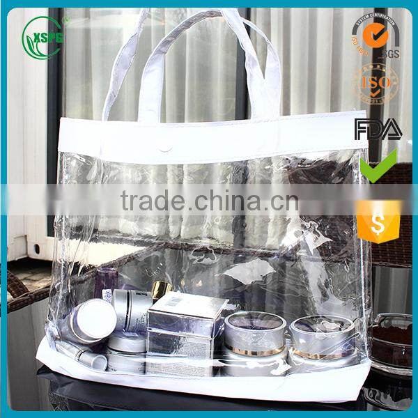 Custom Transparent Plastic Pvc Reseable Carry Handle Bag/Bags