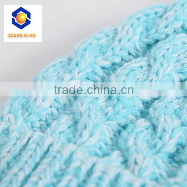 Plain Warm Knitted Bluetooth Beanie Hat with Ball