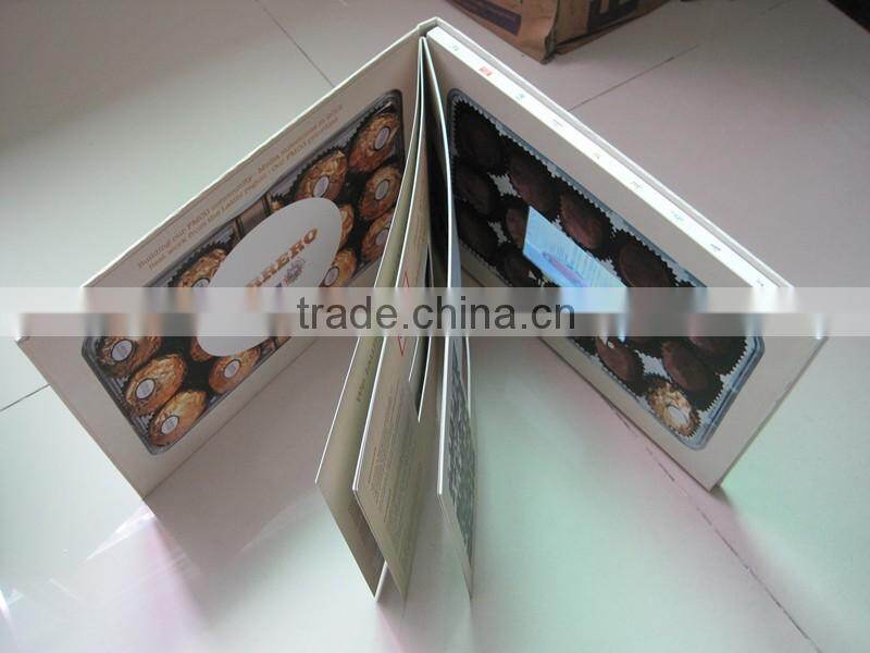 Christmas promotional gifts video brochure lcd video greeting card with Multiple buttons to control different videos