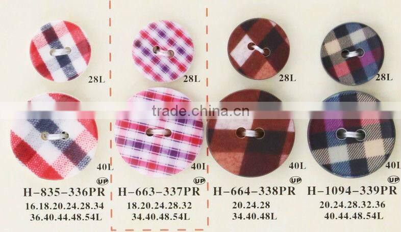 2 holes brown plastic resin button with custom made logo