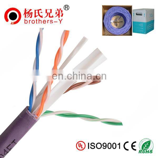 Shenzhen communication cable factory for indoor cat6 cable full copper CCA network cable