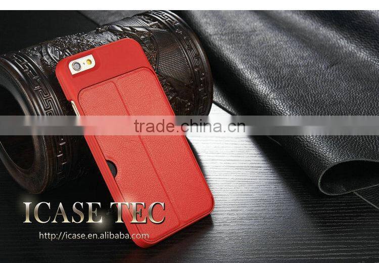 Business Leather Card Slots Matte Stand Mobile Phone Case Cover for iPhone 6 4.7inch
