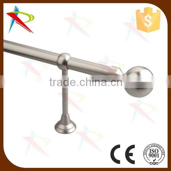 Extendable complete eyelet metal curtain pole with metal ball finials