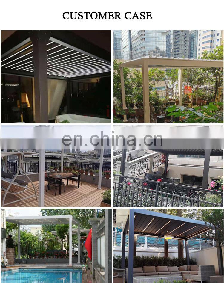 modern outdoor bricoking bioclimatique smart pool retractable pergola-aluminium bioclimatic 5x3 set