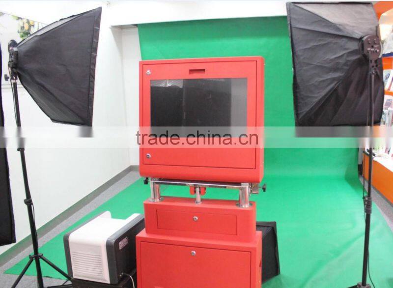 China factory directly sale digital photo printing kiosk / photo booth with 18MP camera