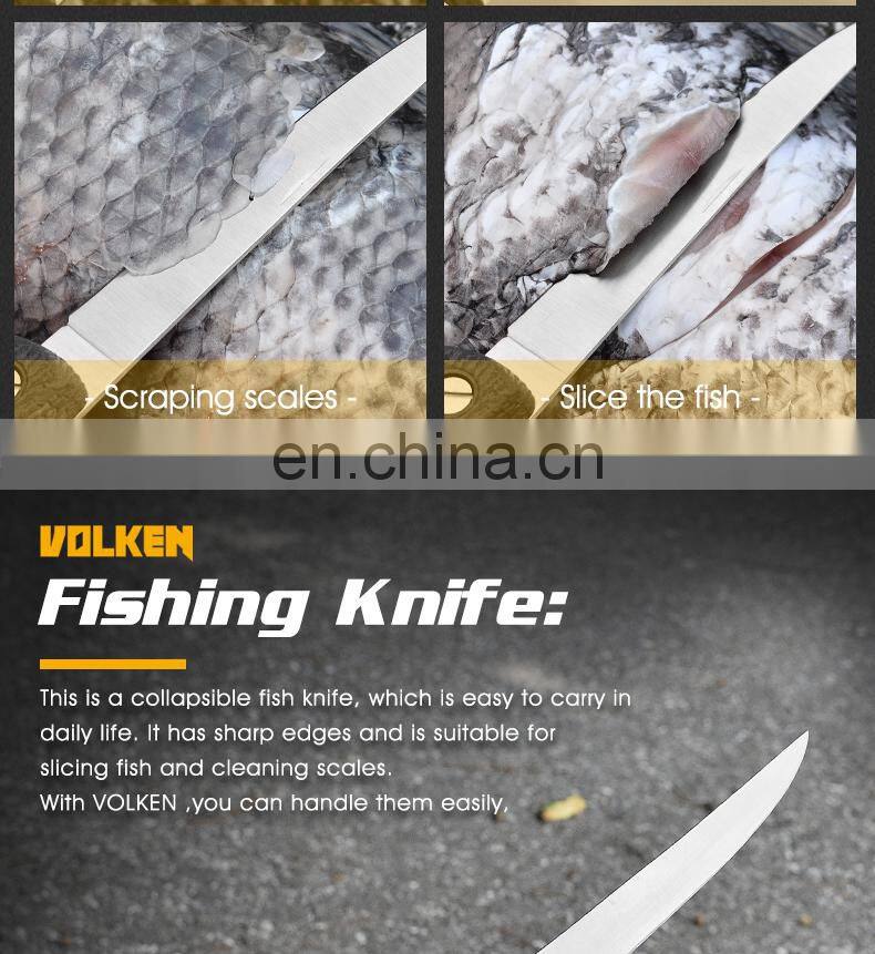 High quality black fish knife cordless fish knife fish filleting knife outdoor sports equipment in China