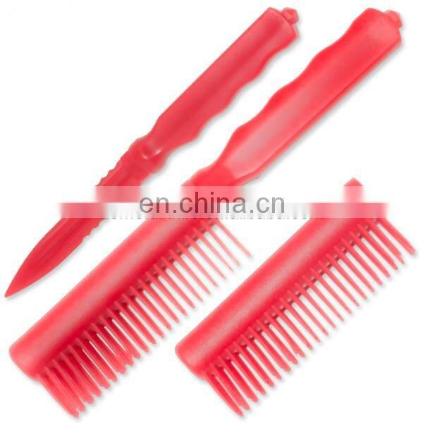 9 Inch plastic handle knife with plastic fixed blade knife for gift