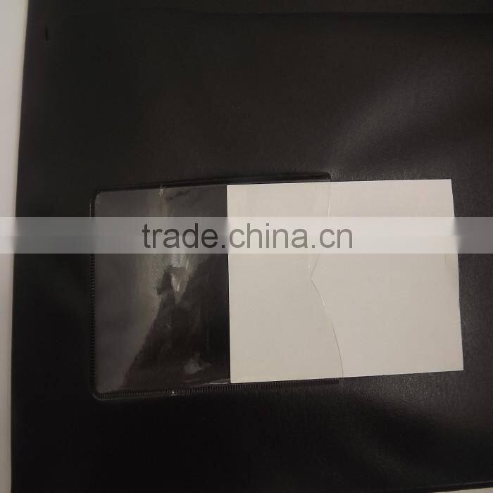 PU leather A5 embossed printing D shape 3 ring binder with name card