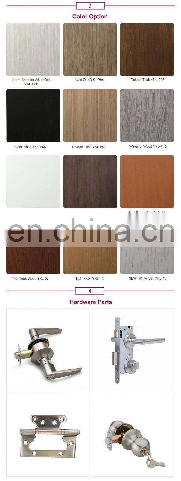 Economic House Apartment Door with 5mm MDF board Hinged Interior Bedroom door Painting Free MDF Door