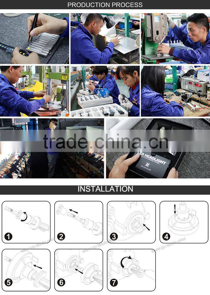 Guangzhou directly factory Tinsin 40w 4800lm led car headlight Rocket3-B 9012 led bulb