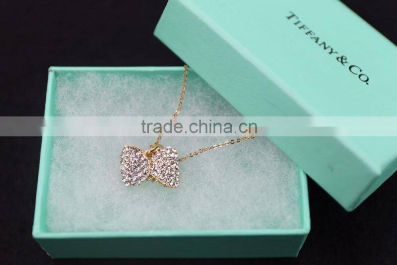 2015 New product cute bowknot pendant necklace China jewelry wholesale