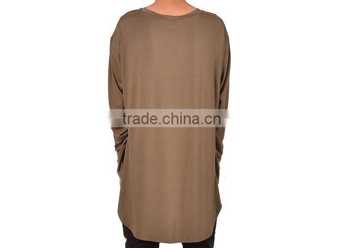 Custom longline t shirt men oversize top