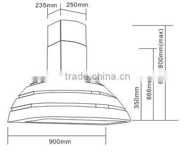 red round kitchen range hood for sale