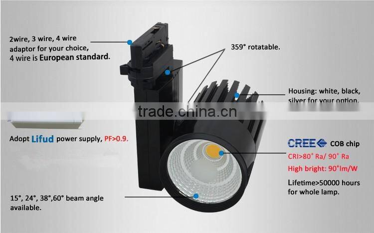 2016 new high quality 30W COB LED track light