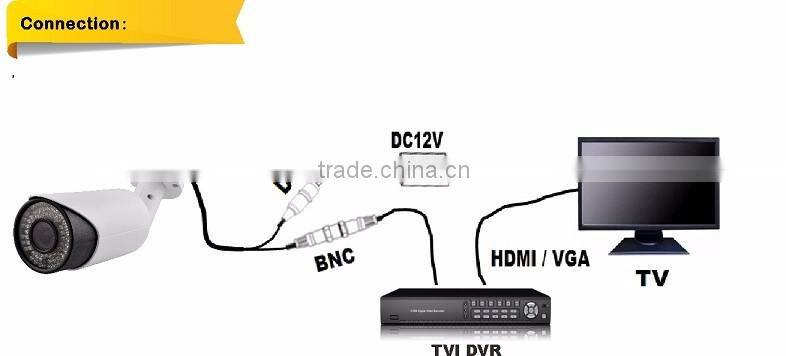 WDR 120db Starlight 2Mpixes 2.8-12mm IR 80M TVI Camera 8X Digital Zoom Surveillance IR CCTV Bullet Camera