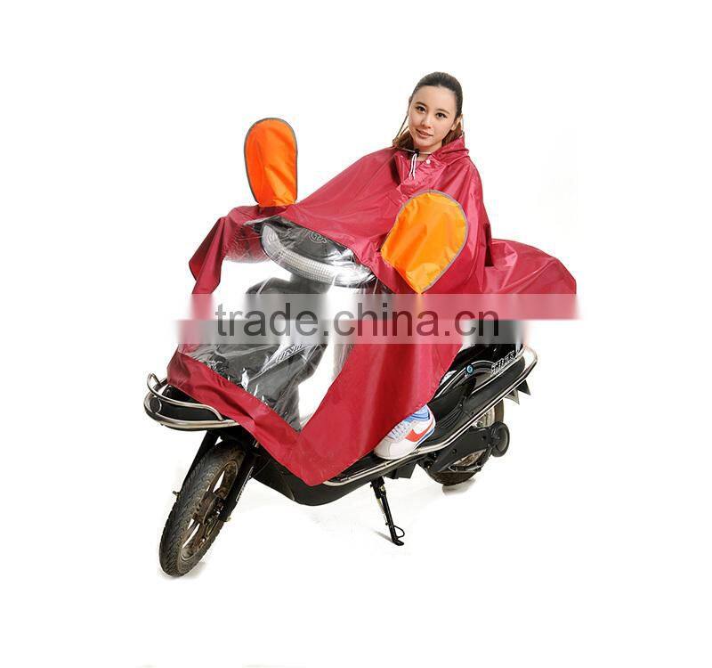 Oxford unisex waterproof pvc hooded rain cape poncho for adults