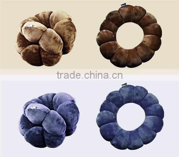 Flower design doughnut shape soft practical designer pillow