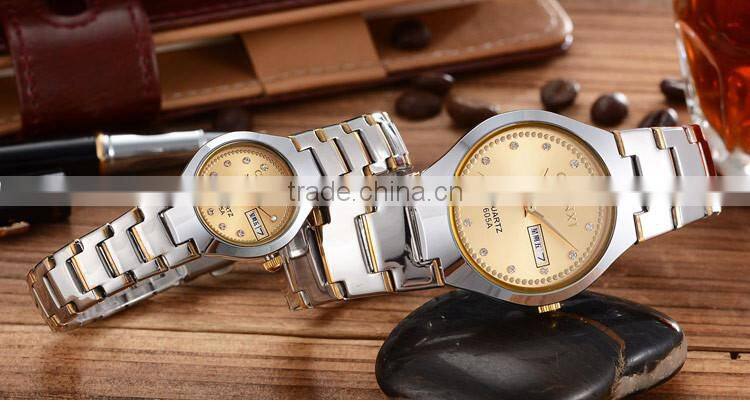 Best Friend Birthday Gift CE RoHS Day/Date Couple Lover Wrist Watch Water Resistant Couple Lover Wrist Watch Women