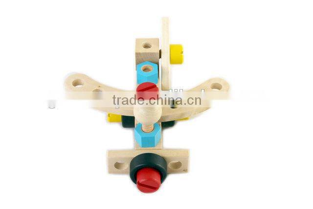 Alterable wooden screw toys ,wooden vehicles toy,wooden toy airplane