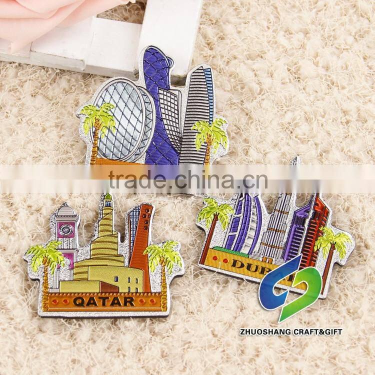 2016 Factory direct sale Tourist Souvenir Gold and Silver Foil fridge magnet /Various Customized aluminum foil fridge magnet