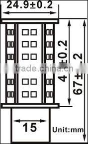 High Intensity SMD3528 60leds bayonet led lamp