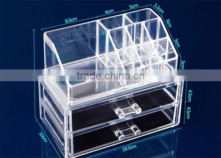Small plastic drawer makeup Display Box