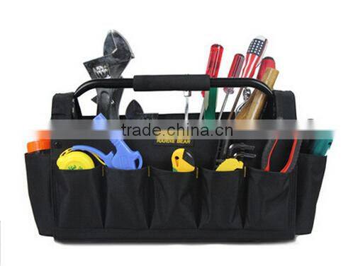 portable Heavy Duty fabric tool bag with Tubular Steel Handle