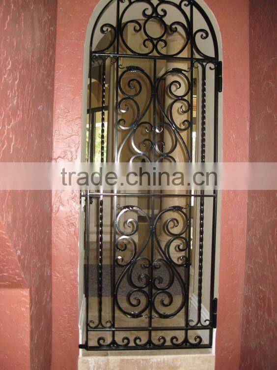 wrought iron decorative wine cellar door,customized size,hand-forged door