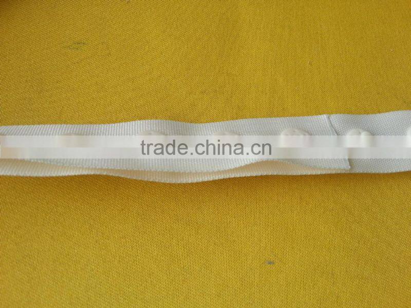 Plastic Snap Fastener Button Tape in Natural Color -- S1436