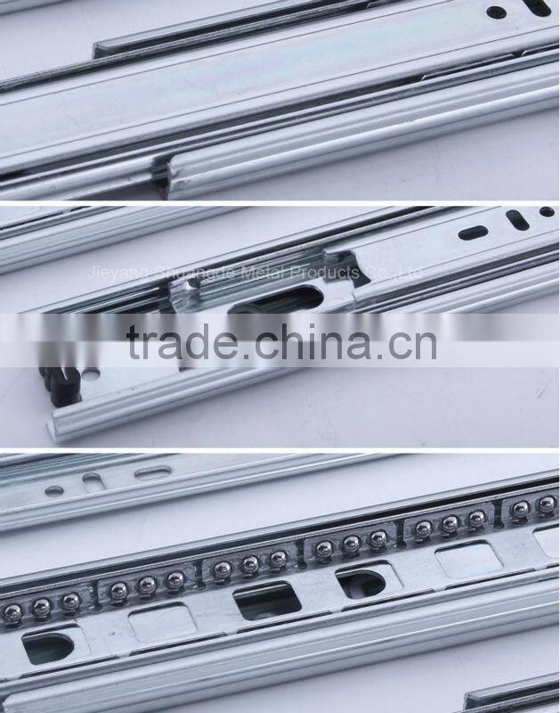 42mm 3 fold ball bearing drawer slide parts for bedroom drawer slide