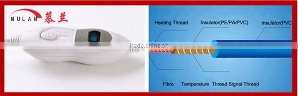 Fleece Throw Plain Heated Electric Warming Heating Blanket