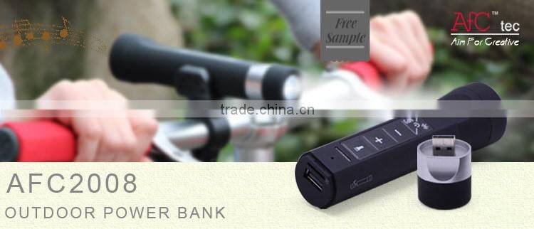 2600mah portable power bank bluetooth speaker with torch