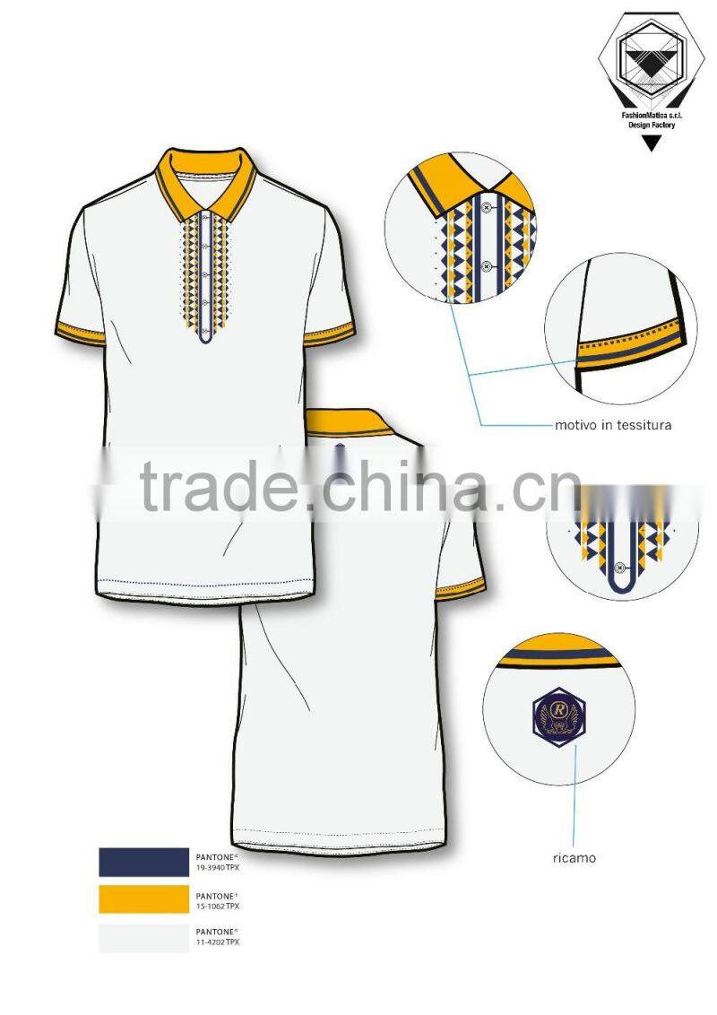 Men's classica polo shirt with button Italy design ODM service