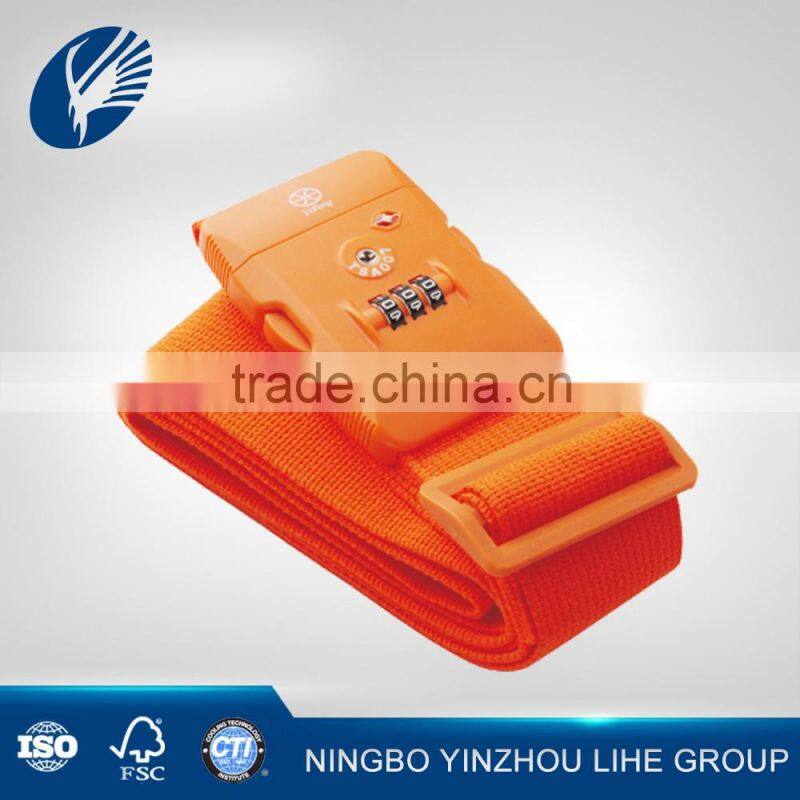 Hot Sale Airplane Custom Travel suitcase safety Lockable PP/Polyester belt Lock Luggage tsa strap