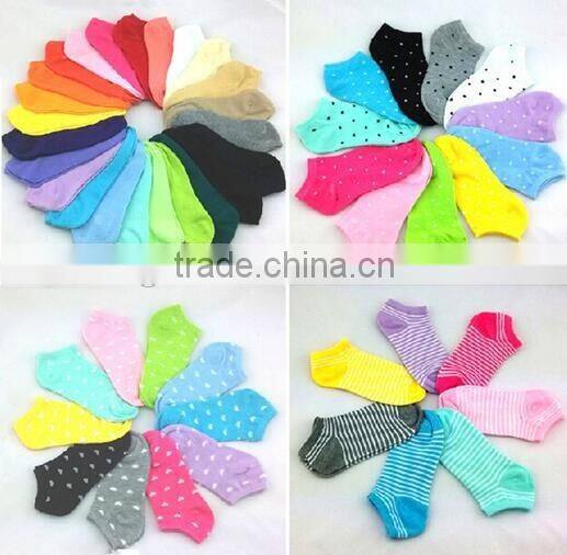 100% cotton summer giel and lady sock sweat absorbent