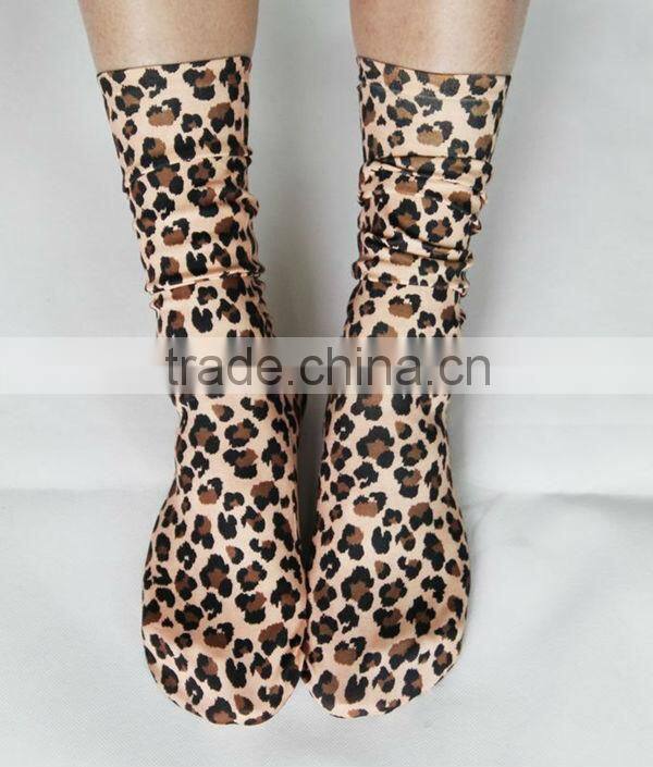New fashion sexy leopard print knee high girls silk stockings, high silk stockings, silk stocking foot sexy stockings