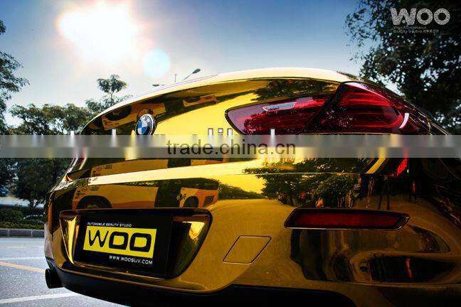 black chrome mirror vinyl film with bubbles free