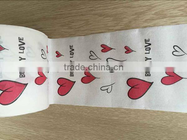 Excellent quality customized printed toilet tissue roll paper