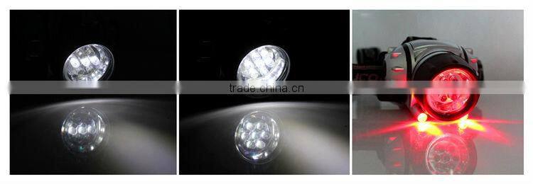 Goread 7 + 2 LED high bright Student Reading Lamp mini head torch