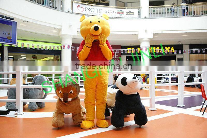 JL-B14 Ride on blue cat start with key button or coins,walking animal,ride on car